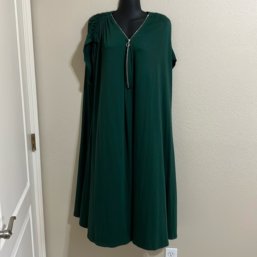 Title: Bloomchic Dark Green Zippered Maxi Dress - US 30 / UK 34 / EU 60